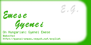 emese gyenei business card